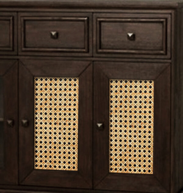 The Attic Francisco Sideboard Cane | Walnut Matte Finish