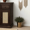 The Attic Francisco Sideboard Cane | Walnut Matte Finish