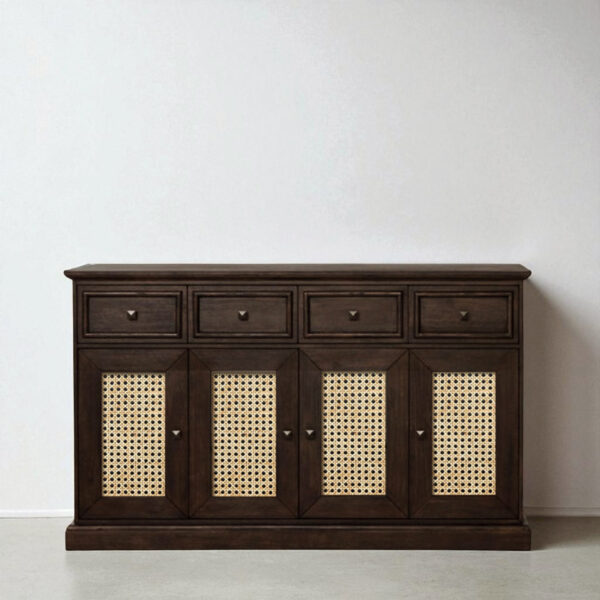 The Attic Francisco Sideboard Cane | Walnut Matte Finish