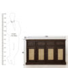 The Attic Francisco Sideboard Cane | Walnut Matte Finish