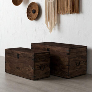 KL-1740W (1) The Attic Georgia Storage Box Walnut