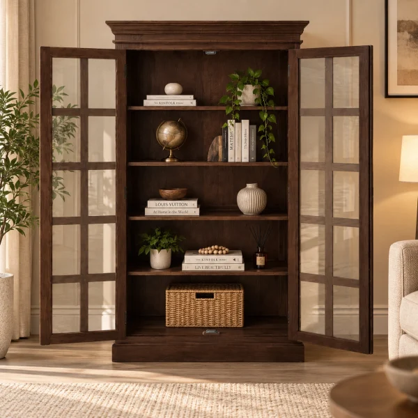 KL-1804W (4) The Attic Oregon Bookshelf Walnut