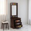 The Attic Baran Dressing Table For Bedroom|Walnut Matt Finish