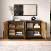 The Attic Georgia Sideboard Large Black + Natural Matte Finish