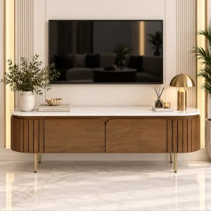 KL-2244 (1) The Attic Carlston TV Cabinet | Provential Teak Matte Finish