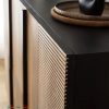 The Attic Georgia Sideboard Large Black + Natural Matte Finish