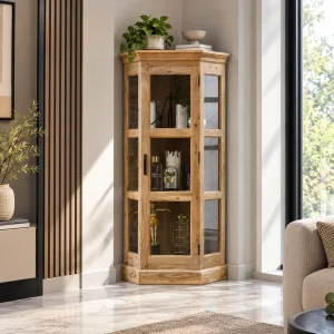 KL-2260 (1) The Attic Ines Kitchen Cabinet Small Natural Matte Finish