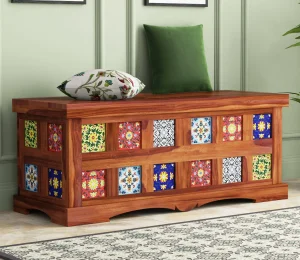 KL-2265H (1) The Attic Jaipur Storage Box | Honey Matte Finish