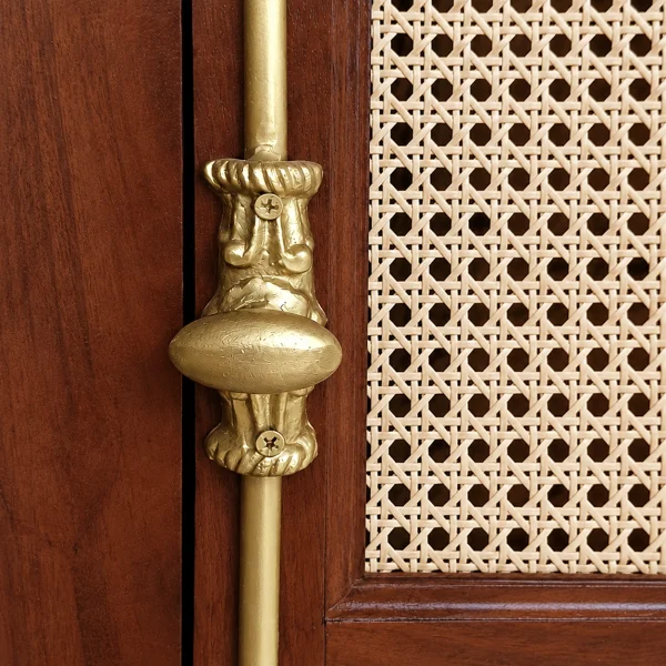 KL-2282HC (4) The Attic Oregon Bookshelf Small | Honey Matte Cane Finish