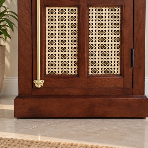 KL-2282HC (6) The Attic Oregon Bookshelf Small | Honey Matte Cane Finish