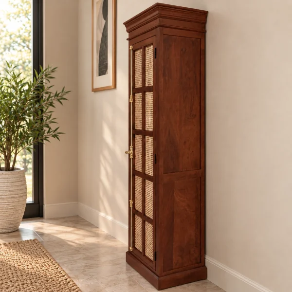 KL-2282HC (7) The Attic Oregon Bookshelf Small | Honey Matte Cane Finish