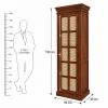 KL-2282HC (8) The Attic Oregon Bookshelf Small | Honey Matte Cane Finish