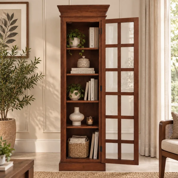 KL-2282HG (7) The Attic Oregon Bookshelf Small | Honey Matte Finish