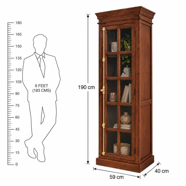 KL-2282HG (8) The Attic Oregon Bookshelf Small | Honey Matte Finish