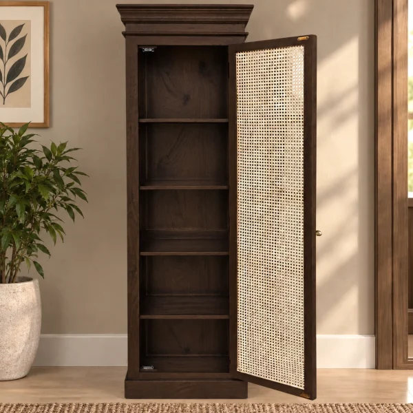 KL-2282WC (3) The Attic Oregon Bookshelf Small | Walnut Cane Matte Finish