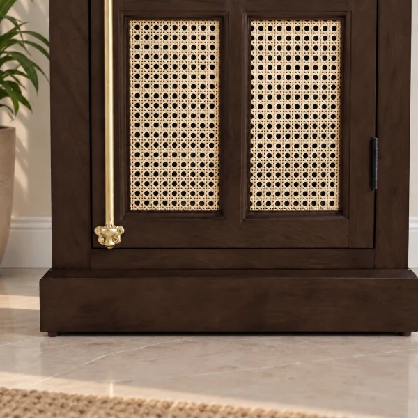 KL-2282WC (7) The Attic Oregon Bookshelf Small | Walnut Cane Matte Finish