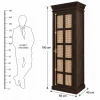 KL-2282WC (8) The Attic Oregon Bookshelf Small | Walnut Cane Matte Finish