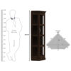 The Attic Ines Multipurpose Cabinet - Solid Mango Wood Bookshelf and Kitchen Cabinet with Walnut Matte Finish