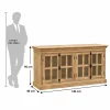 KL-2283 (6) The Attic Oregon Sideboard | Natural Finish With Glass