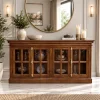KL-2283H (1) The Attic Oregon Sideboard | Honey Finish With Glass