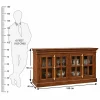 KL-2283H (7) The Attic Oregon Sideboard | Honey Finish With Glass
