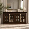 KL-2283W (1) The Attic Oregon Sideboard | Walnut Finish With Glass