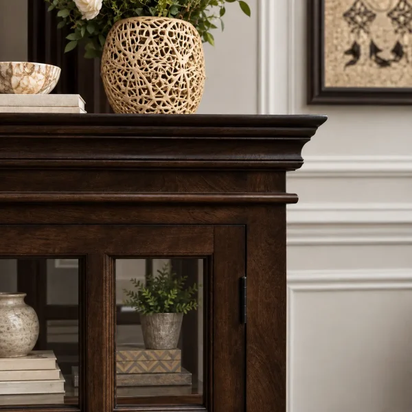 KL-2283W (4) The Attic Oregon Sideboard | Walnut Finish With Glass