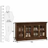 KL-2283W (8) The Attic Oregon Sideboard | Walnut Finish With Glass