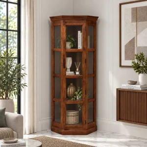 KL-2173H (1) The Attic Ines Multipurpose Cabinet , Honey Matte Finish