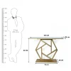 KL-2204G (8) The Attic Girda Console Table for Living Room, Marble + Iron, White + Gold Matt Finish