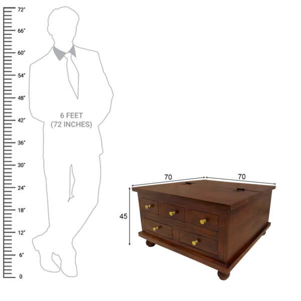 The Attic Square Coffee Table: Honey