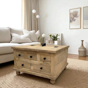 The Attic Square Coffee Table: Natural