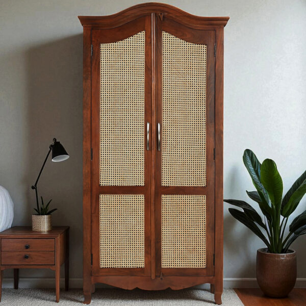 The Attic Catania Kitchen Cabinet|Honey Matte Finish Cane