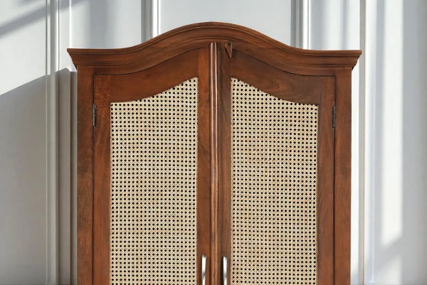 KL-118HC (7) The Attic Catania Kitchen Cabinet|Honey Matte Finish Cane