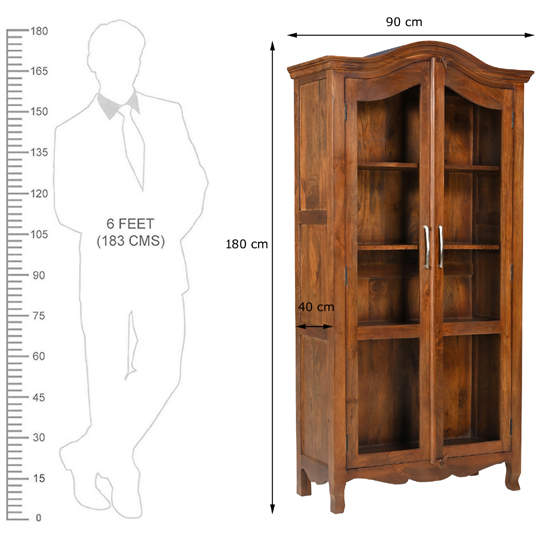 The Attic Catania Kitchen Cabinet|Multipurpose Cabinet For Bedroom Living room study bar|Solid Wood Bookshelf/Kitchen Cabinet|Solid Mango Wood|HoneyMatte Finish
