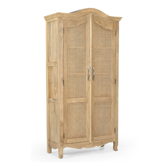 The Attic Catania Kitchen Cabinet|Multipurpose Cabinet For Bedroom Living room study bar|Solid Wood Bookshelf/Kitchen Cabinet|Solid Mango Wood|Natural Matte Finish Cane