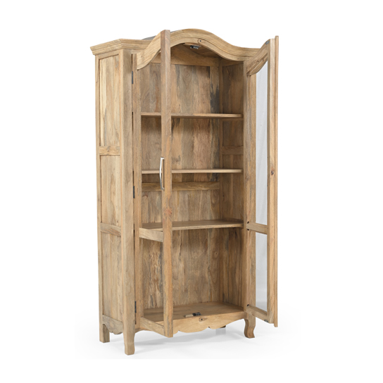 The Attic Catania Kitchen Cabinet|Multipurpose Cabinet For Bedroom Living room study bar|Solid Wood Bookshelf/Kitchen Cabinet|Solid Mango Wood|Natural Matte Finish