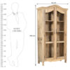 The Attic Catania Kitchen Cabinet|Multipurpose Cabinet For Bedroom Living room study bar|Solid Wood Bookshelf/Kitchen Cabinet|Solid Mango Wood|Natural Matte Finish