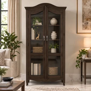 The Attic Catania Kitchen Cabinet|Walnut Matte Finish