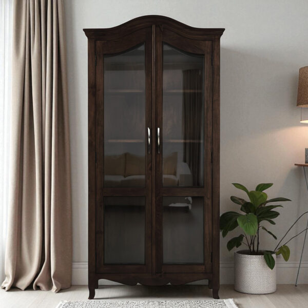 The Attic Catania Kitchen Cabinet|Walnut Matte Finish