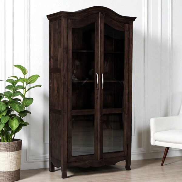 The Attic Catania Kitchen Cabinet|Walnut Matte Finish