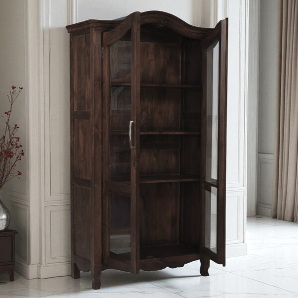 The Attic Catania Kitchen Cabinet|Walnut Matte Finish