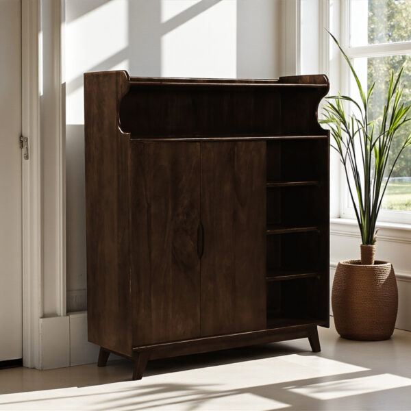 The Attic Ritz Shoerack|Walnut Matte Finish