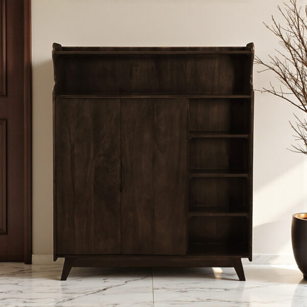 The Attic Ritz Shoerack|Walnut Matte Finish