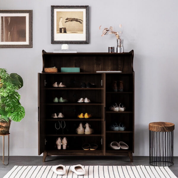 The Attic Ritz Shoerack|Walnut Matte Finish