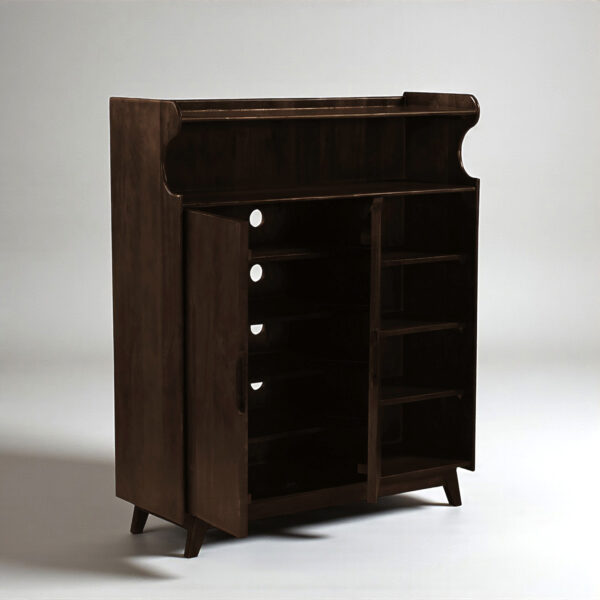The Attic Ritz Shoerack|Walnut Matte Finish