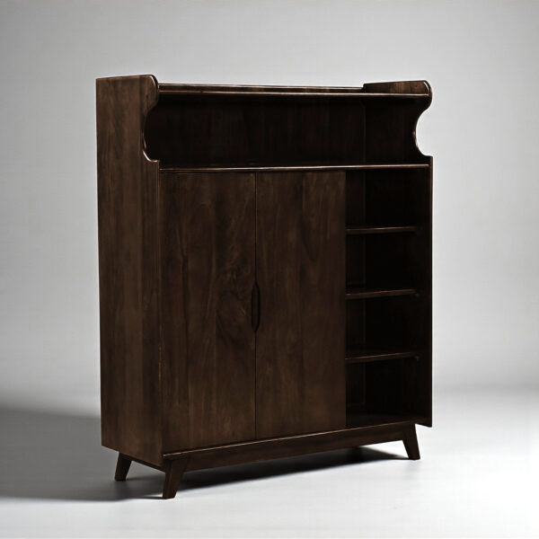 The Attic Ritz Shoerack|Walnut Matte Finish
