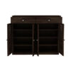 The Attic Lisbon Shoerack Walnut|Shoe Storage Cabinet for Home|Shoe Rack with Seat & Door|Shoe Organizer|Shoe Rack for Home|Walnut Matte Finish
