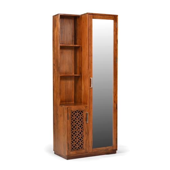 The Attic Eleganza Dressing Table For Bedroom|Solid Wood|Honey Matt Finish