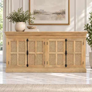 The Attic Oregon Sideboard with Cane|Natural Matte Finish